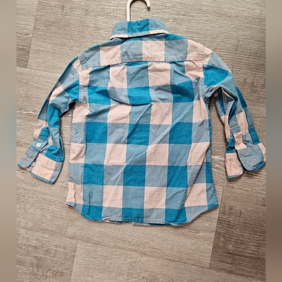 CREWCUTS by J.CREW Plaid Long Sleeve Button Up Size 2 - Picture 3 of 5